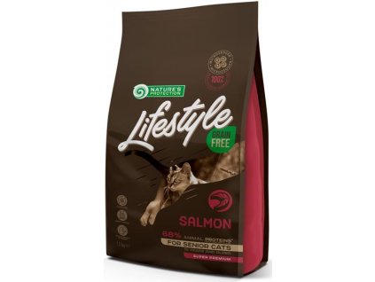 Nature's Protection Cat Dry LifeStyle GF Senior Salmon 1,5 kg