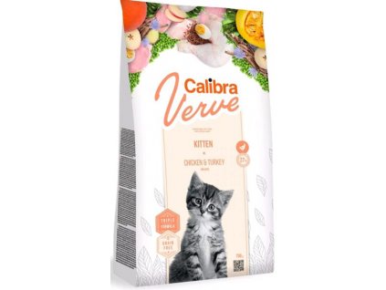 Calibra Cat Verve Grain Free Kitten Kurczak i Indyk 750 g
