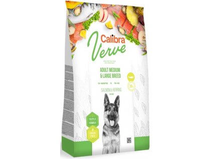 Calibra Dog Verve GF Adult Medium & Large Lachs & Hering 2 kg