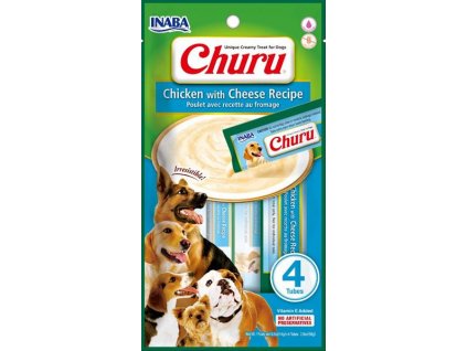 Inaba Churu dog snack kuře a sýr 4x14 g