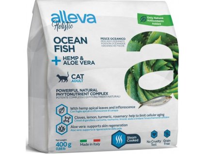 ALLEVA HOLISTIC Karma sucha dla dorosłych kotów z rybami oceanicznymi 400g