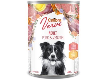 Calibra Dog Verve skoncentrowany GF Adult Wieprzowina i Jeleń 400 g