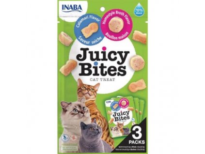 Przysmak dla kotów Inaba Juicy Bites z kalmarami i domowym bulionem