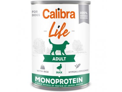 Calibra Dog Life konz. Adult Duck with rice 400g