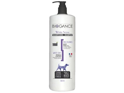 Biogance šampón White snow -pre bielu/svetlú srsť 1l