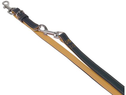 Nobby Pacific kožené vodítko oranžové lemování S-M 200cm / 14mm