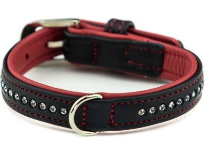 Nobby Pacific Deluxe obojek se Swarovski krystaly XS 27cm červená