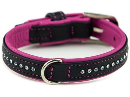 Nobby Pacific Deluxe obojek se Swarovski krystaly XS 27cm růžová