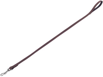 Nobby VELOURS suede leather leash SM 1 m brown