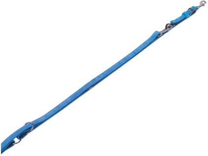 Nobby VELOURS vodítko ze semišové kůže S-M 2 m tyrkysová