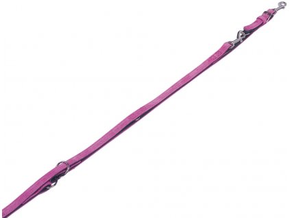 Nobby VELOURS vodítko ze semišové kůže L-XL 2 m fuchsie