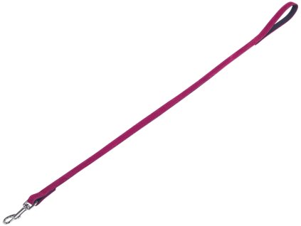 Nobby VELOURS vodítko ze semišové kůže S-M 1 m malina