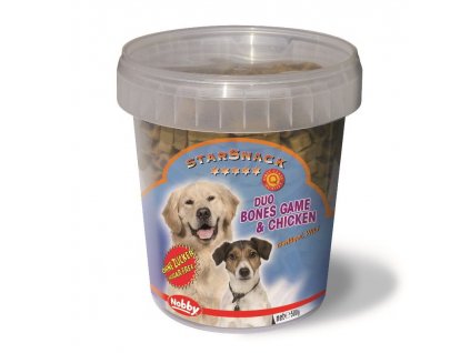 Nobby StarSnack Duo Bones găleată cu dulceață căprioară+pui 500g