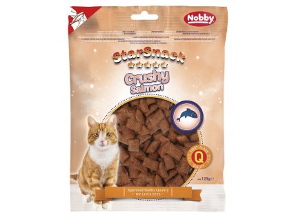 Nobby StarSnack Cat Crushy Salmon křupavé polštářky s lososem 125g