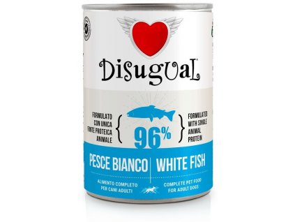 Disugual Dog Single Protein Weißfisch in der Dose, 400 g