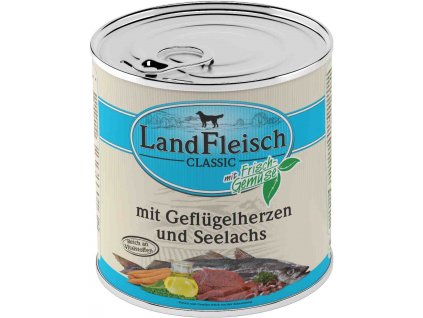 Landfleisch Dog Classic drůbeží srdíčka s treskou 800g