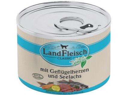 Landfleisch Dog Classic drůbeží srdíčka s treskou 195g