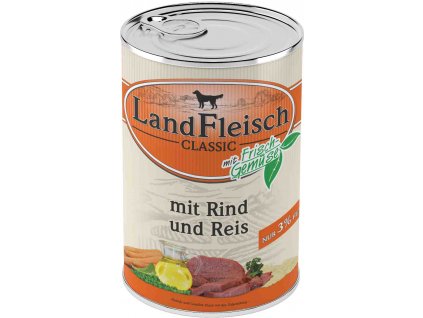 Landfleisch Dog Classic beef with rice, diet 400g