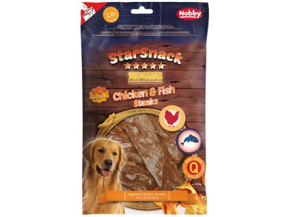 Nobby StarSnack BBQ Hähnchen, Fischsteak-Leckerlis 140g