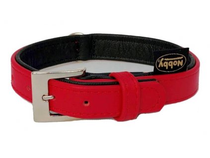 Nobby South collar NAPPA leather ML 52cm red