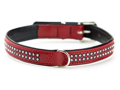 Nobby Crystal collar with Swarovski crystals M 47cm red