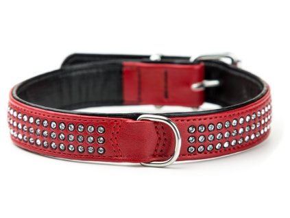 Obroża Nobby Crystal z kryształkami Swarovskiego ML 52cm czerwona  + 3% SLEVA se Slevovým kupónem: bonus