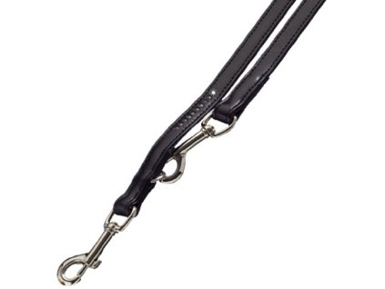 Nobby Crystal leash decorated with Swarovski L-XL 200cm / 16mm black