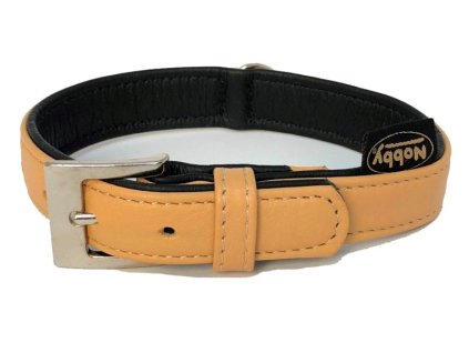 Nobby South obojek NAPPA kůže M 47cm béžová