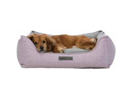 Rectangular bed LONA, pink/gray