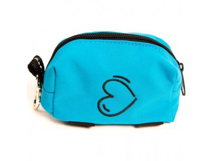 Tasche Tasche Reißverschluss Herz Stickerei hellblau
