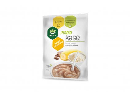 Probio kaše BANÁN S ČOKOLÁDOU - Vegan- Topnatur 60g  + Při koupi 12 a více kusů 3% Sleva