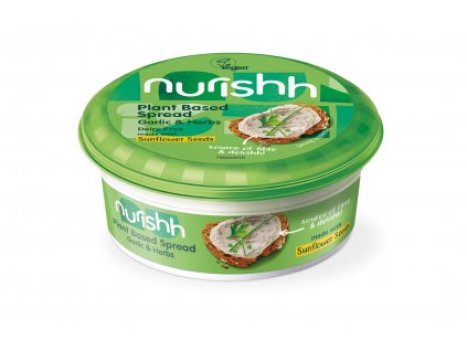 Veganská pomazánka s česnekem a bylinkami - Nurishh 130g  + Při koupi 12 a více kusů 3% Sleva