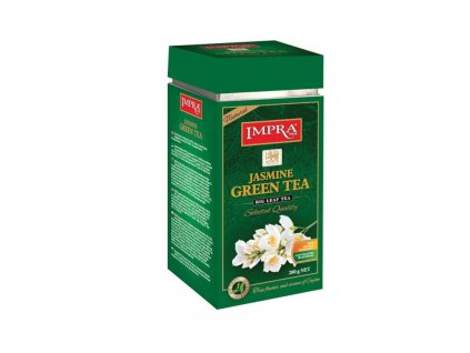 Čaj zelený s příchutí jasmínu sypaný - Impra tea 200g - plechová dóza  + Při koupi 12 a více kusů 3% Sleva