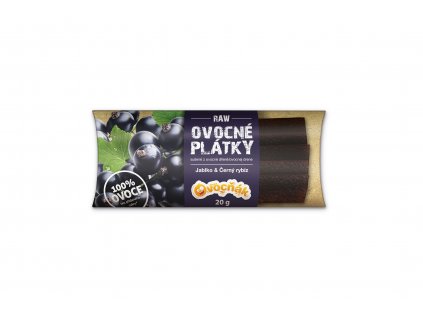 Ovocné plátky JABLKO a ČERNÝ RYBÍZ - Ovocňák 20g + Při koupi 12 a více kusů 3% Sleva