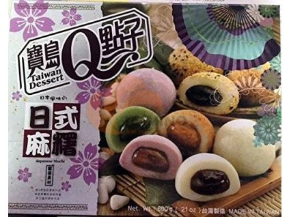 Q Mochi mix (matcha, taro, arašíd, červené fazole. sezam) 600g