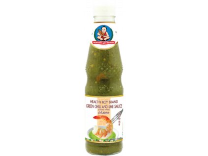 healthy boy zelena chilli omacka s limetkou na morske plody 300ml 1