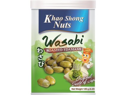 KHAOSHONG pražené edamame s příchutí wasabi 120g