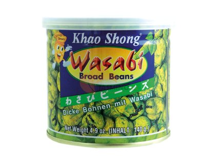 KHAOSHONG obalené hrášky s příchutí wasabi + wakame 140g