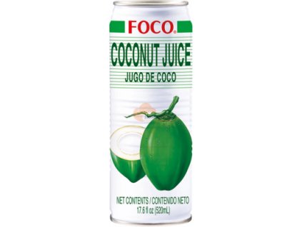 Suc tânăr de nucă de cocos FOCO la cutie de 520 ml