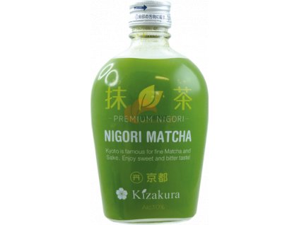 KIZAKURA víno sake Premium Nigori Matcha 10% 300ml