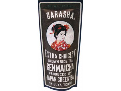 GARASHA japonský čaj Genmaicha, brown rice 56g