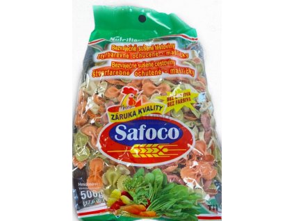 SAFOCO bezvaječné barevné těstoviny(mašličky) 500g