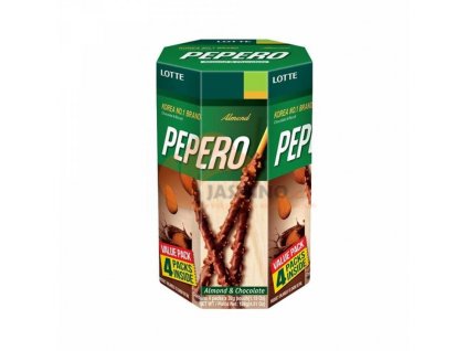 LOTTE PEPERO Mandle a čokoláda Multi pack 128g
