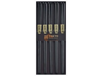 TOKYO DESIGN Black wood chopsticks 5 pairs