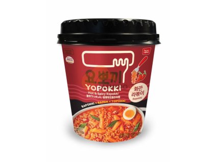 YOPOKKI Inst. prăjituri de orez și tăiței picante 145g