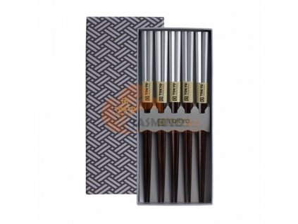 TOKYO DESIGN Platinum Chopsticks Gift Box - 5 Pairs