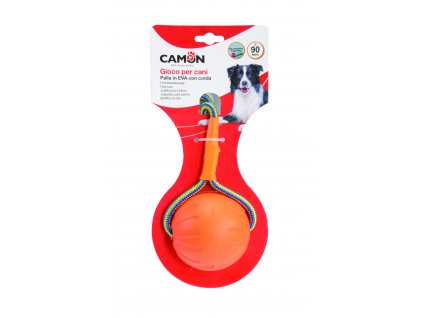 ORANGE FLOATING BALL WITH ROPE 9 cm