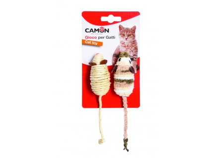 SISAL MOUSE AND PLUSH MOUSE 7 cm 2 pcs
