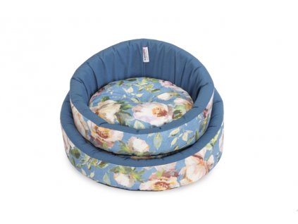Rundes Rosenbeet, 50 cm, blau
