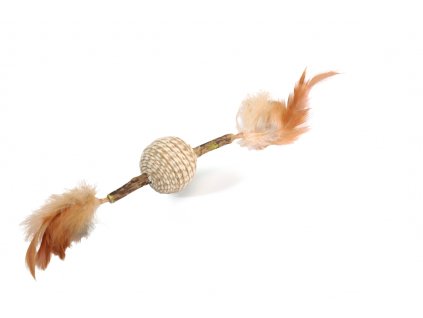JUTE BALL WITH FEATHERS AND SHANTA 30 cm